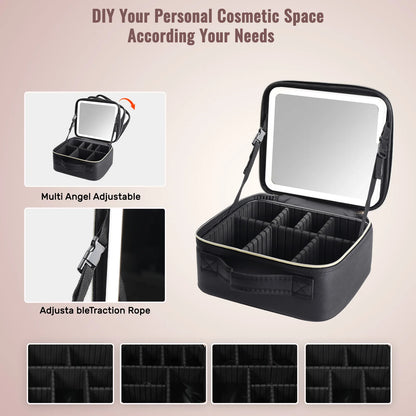 LED Travel Makeup Bag