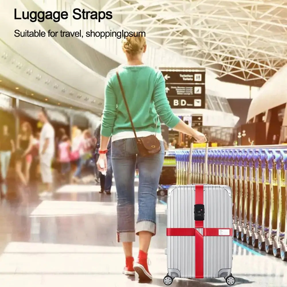 Safety Cross Belt Luggage Straps for Suitcases